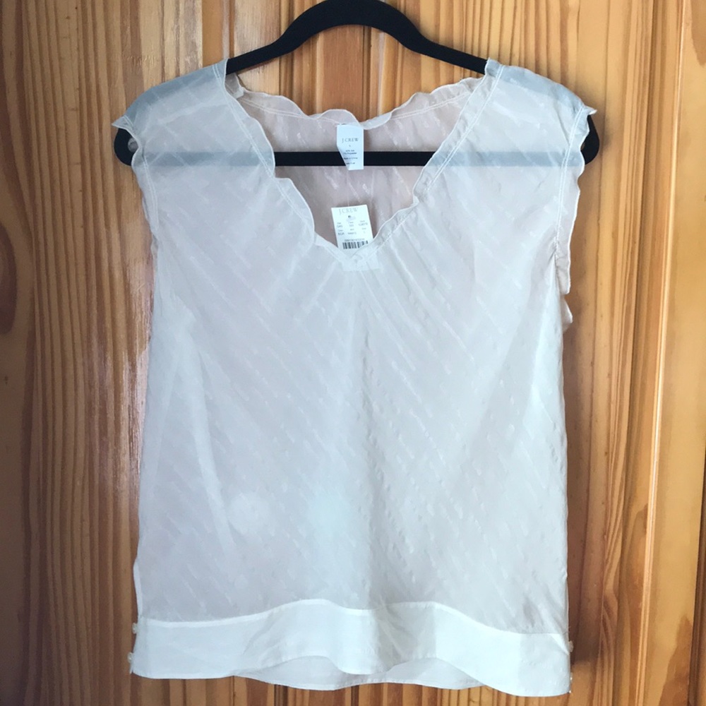 J. Crew sheer sleeveless blouse